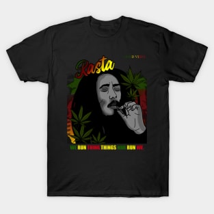 Rasta Man Catching A Vibes, Rasta T-Shirt